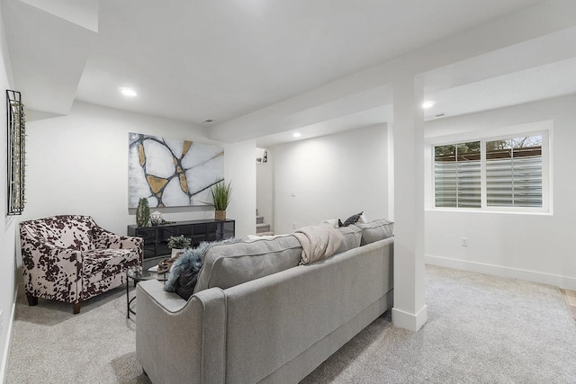 view of carpeted living room