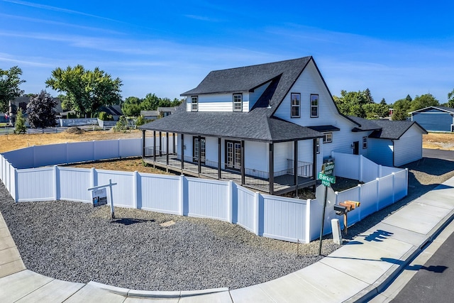 view of front of property with covered porch