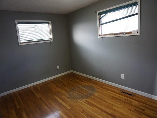 empty room featuring hardwood / wood-style floors and a healthy amount of sunlight