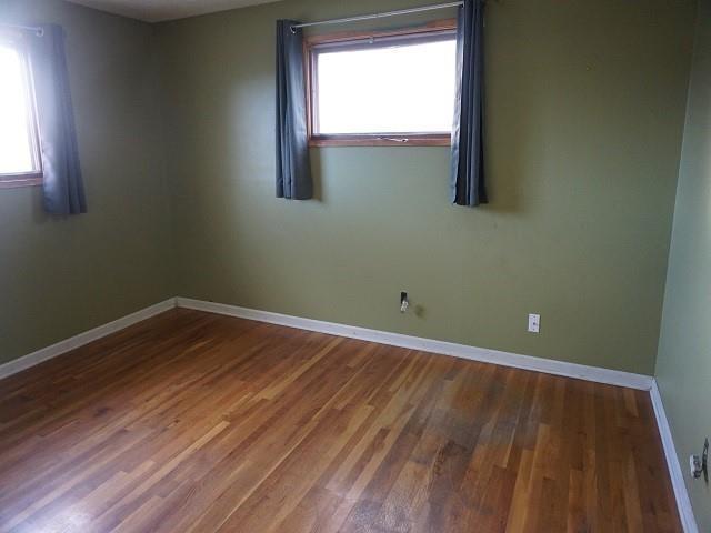 spare room featuring wood-type flooring and a wealth of natural light