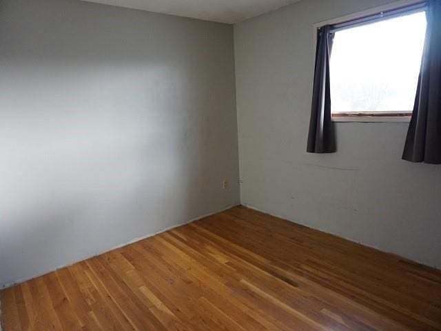 empty room with hardwood / wood-style floors