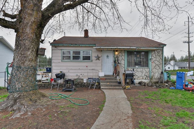 view of bungalow-style home