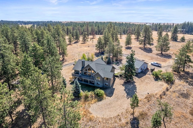 aerial view featuring a rural view