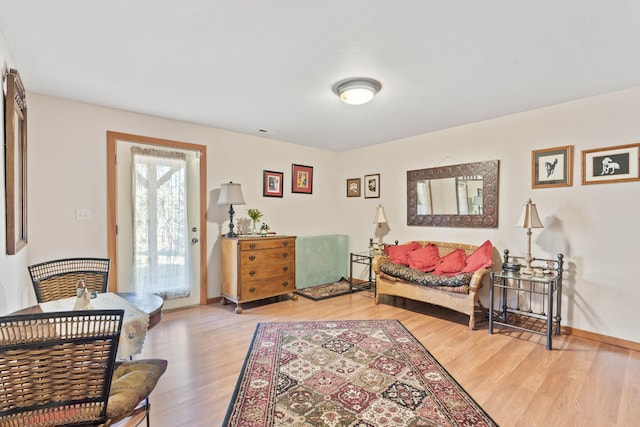 bedroom with light wood-type flooring