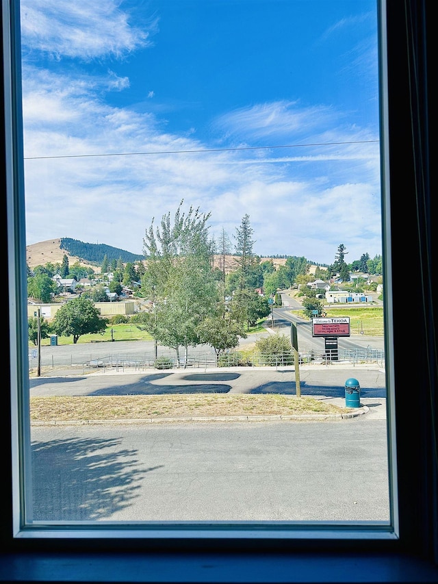 view of road with a mountain view