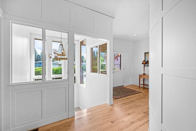 entryway featuring light hardwood / wood-style flooring