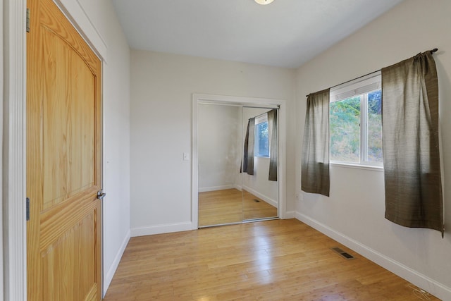 interior space featuring light wood-type flooring