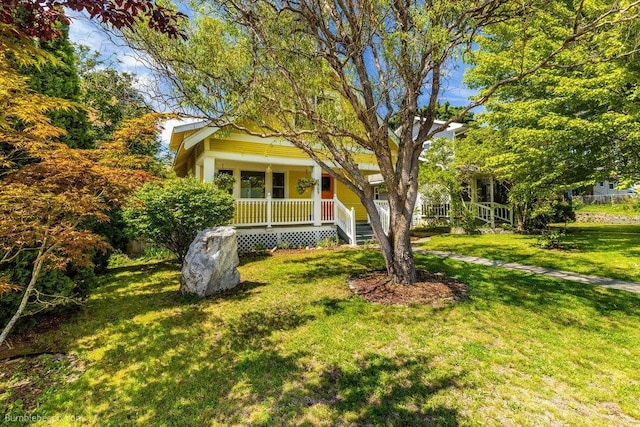 exterior space with covered porch