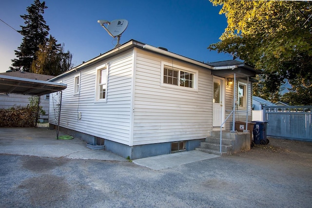 view of front of property