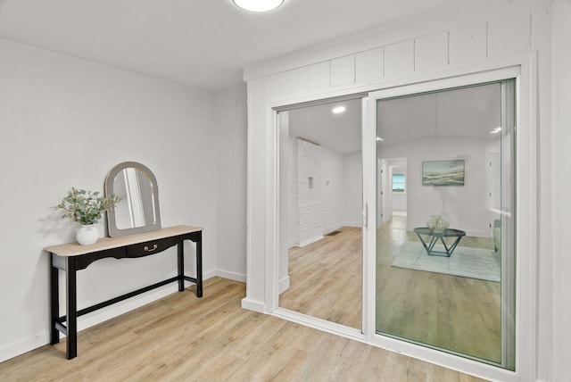 entryway featuring wood-type flooring