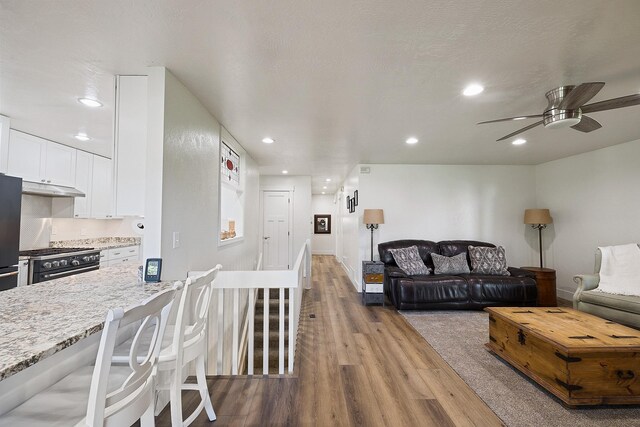1323 E Deerhaven Ave Dalton Gardens, Dalton Gardens, Coeur D Alene, ID 83815 - living room with ceiling fan and light hardwood / wood-style floors