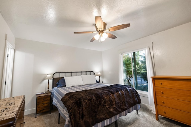 1323 E Deerhaven Ave Dalton Gardens, Dalton Gardens, Coeur D Alene, ID 83815 - carpeted bedroom featuring a textured ceiling and ceiling fan