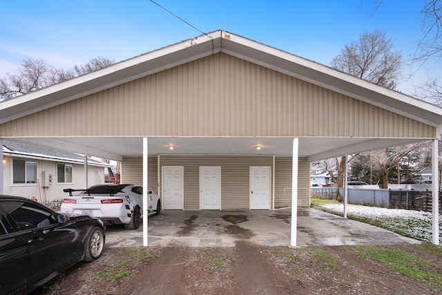 view of front of house with a carport