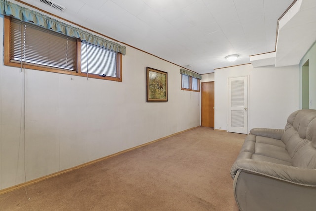 view of carpeted living room