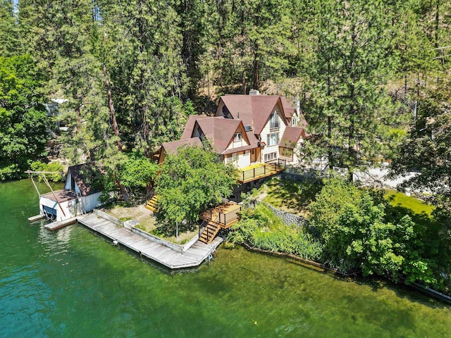 6518 Myrtle Dr, Nine Mile Falls, WA 99026 - bird's eye view with a water view