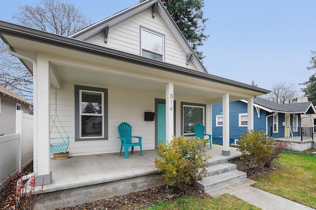 view of front of house with a porch