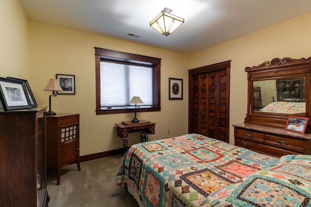 view of carpeted bedroom