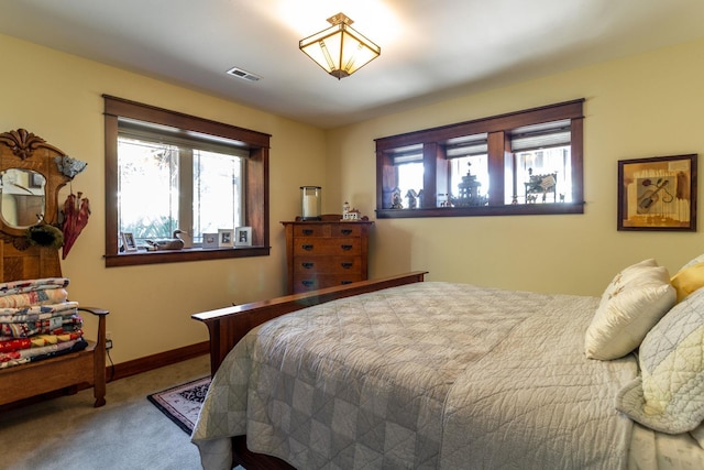 bedroom featuring carpet