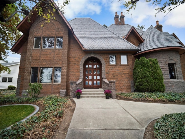 view of front of property featuring french doors