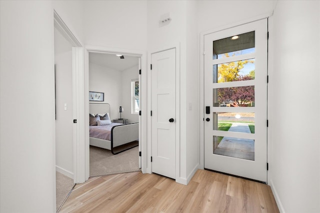 entryway featuring light hardwood / wood-style flooring