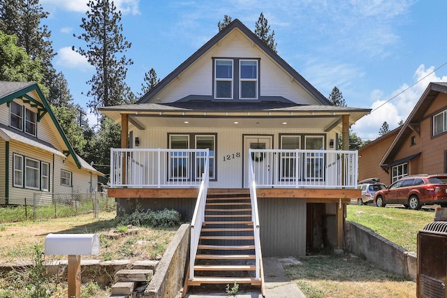 view of front of home with a porch