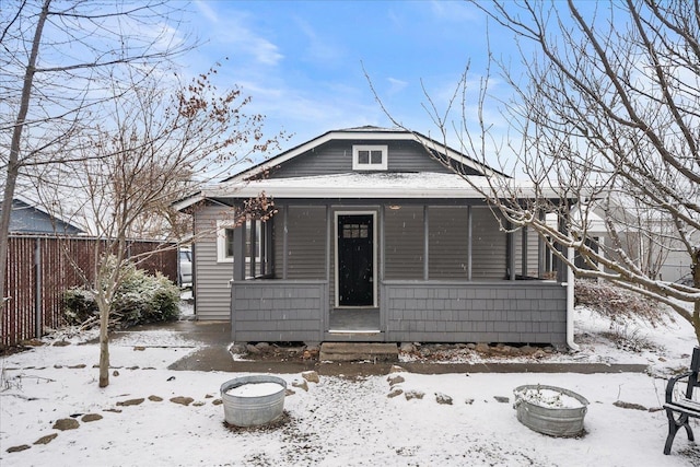 view of bungalow-style home