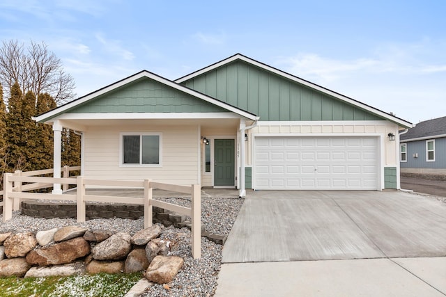 view of front of home with a garage