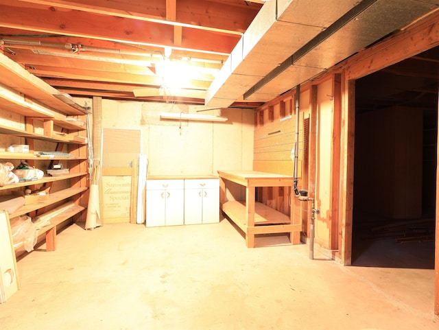 view of basement