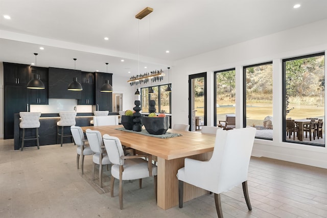 dining room featuring light wood-type flooring