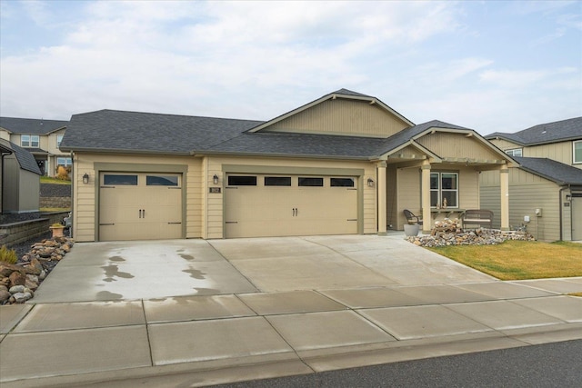 view of front facade with a garage