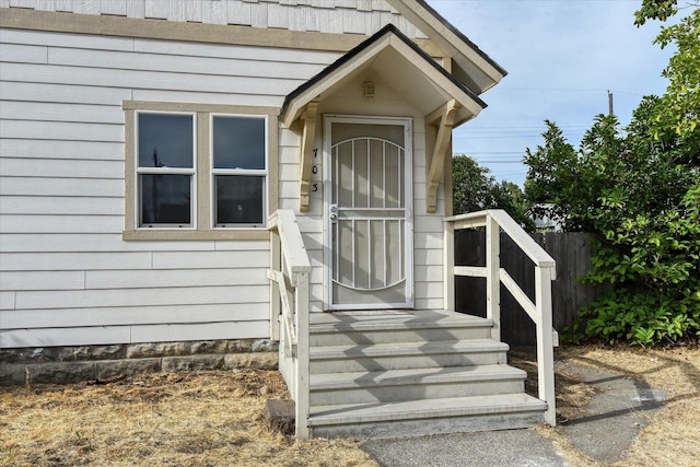 view of doorway to property