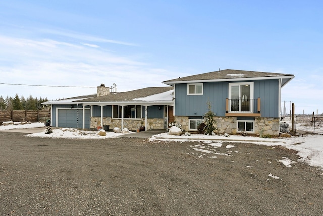 tri-level home with a garage