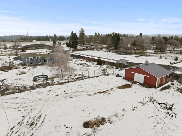 view of snowy aerial view