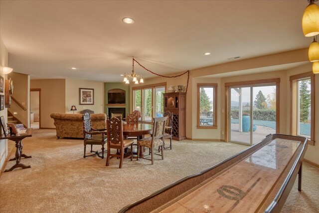 view of carpeted living room