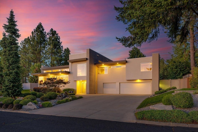 modern home with a garage