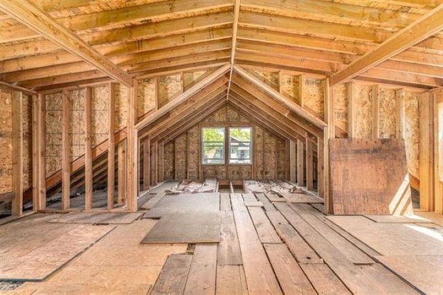 view of attic