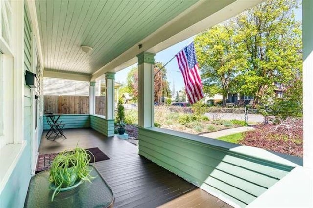 exterior space with a porch