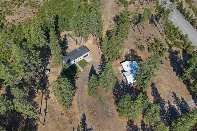 drone / aerial view with a rural view