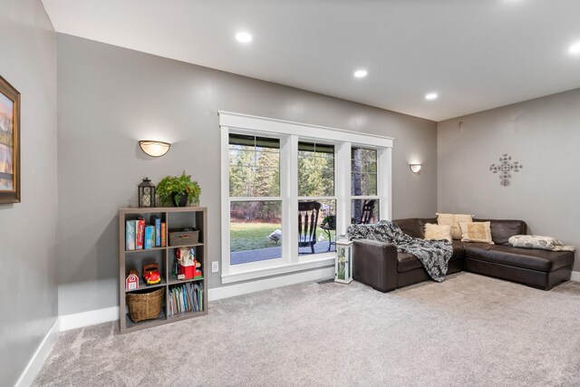 view of carpeted living room