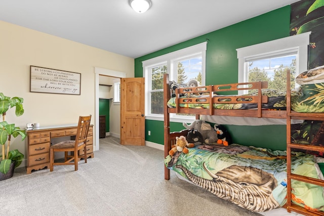 view of carpeted bedroom