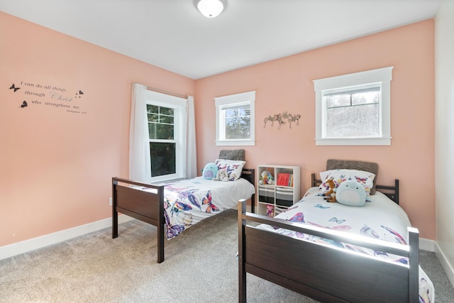 bedroom featuring carpet flooring