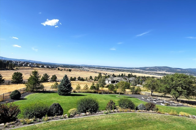 exterior space featuring a mountain view