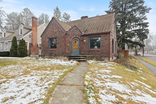 view of tudor home