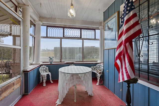 view of sunroom / solarium