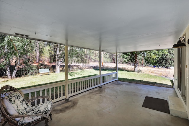 view of sunroom