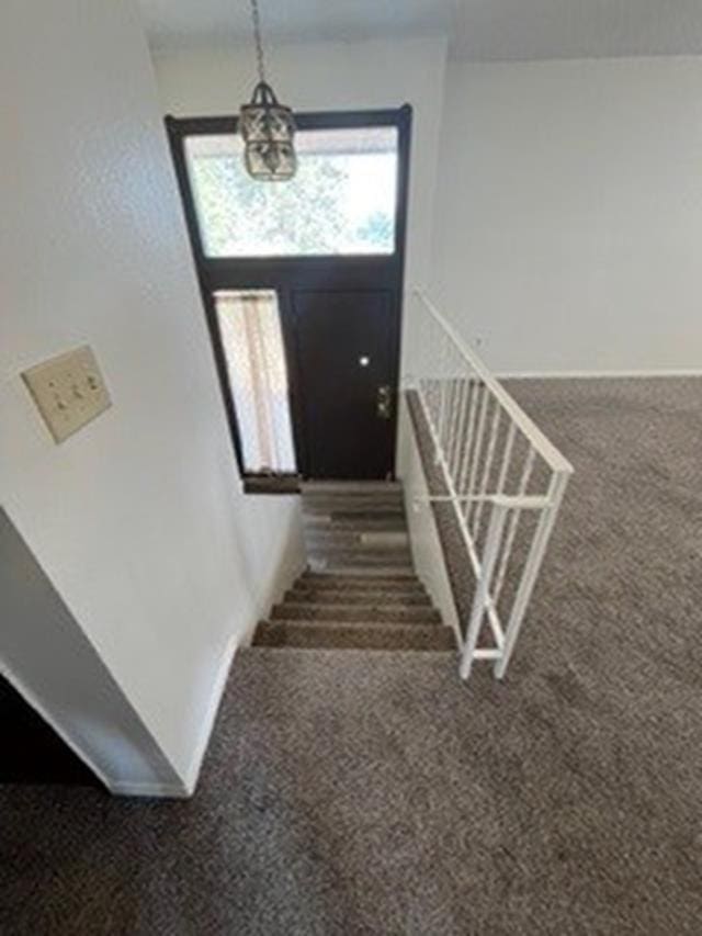 view of carpeted entryway