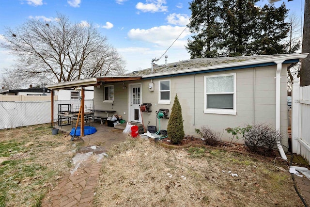 back of house featuring a patio area