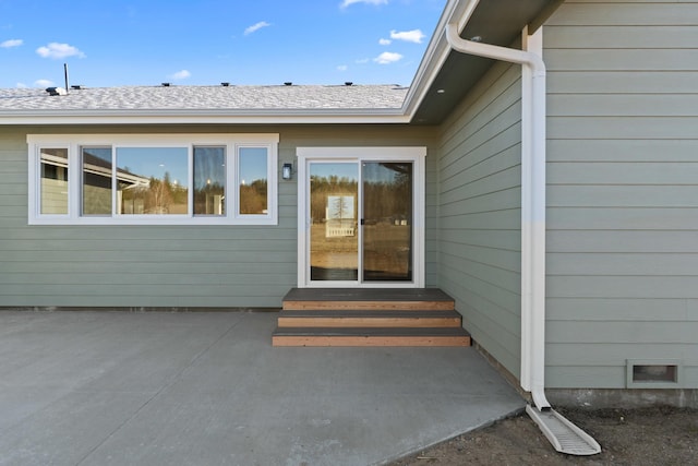 doorway to property featuring a patio