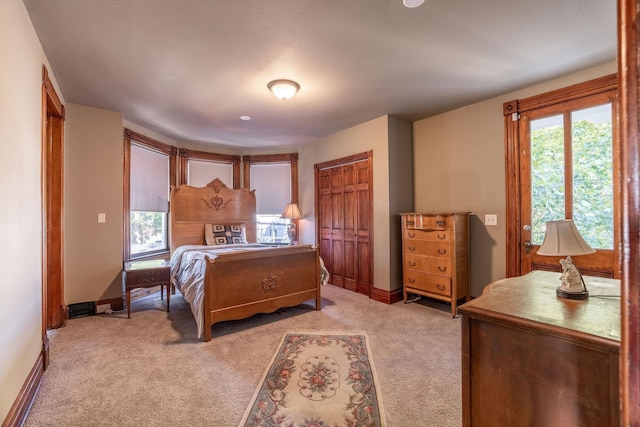 view of carpeted bedroom