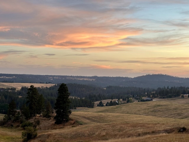 mountain view with a rural view